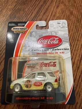 Coca-Cola Matchbox Mercedes-Benz ML 430 Die-Cast Car - White, Yellow & Red